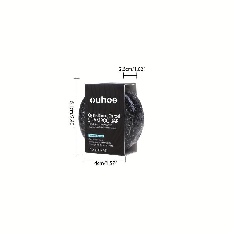 Organic Bamboo Charcoal Shampoo Bar for Deep Hair Cleaning