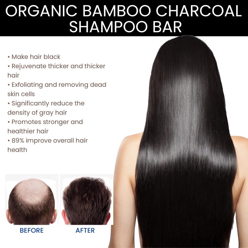 Organic Bamboo Charcoal Shampoo Bar for Deep Hair Cleaning