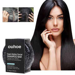 Organic Bamboo Charcoal Shampoo Bar for Deep Hair Cleaning