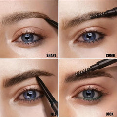 Long Lasting Waterproof Double Ended Eyebrow Pencil with Ultra Fine Tip