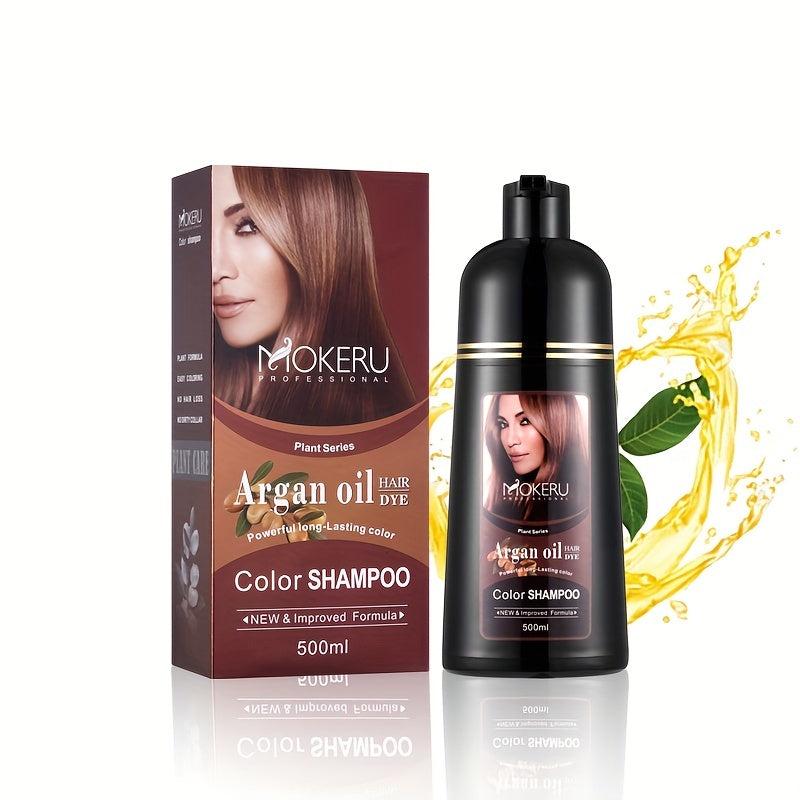 Argan Hair Dye Shampoo 3 in 1 Cover Gray Hair