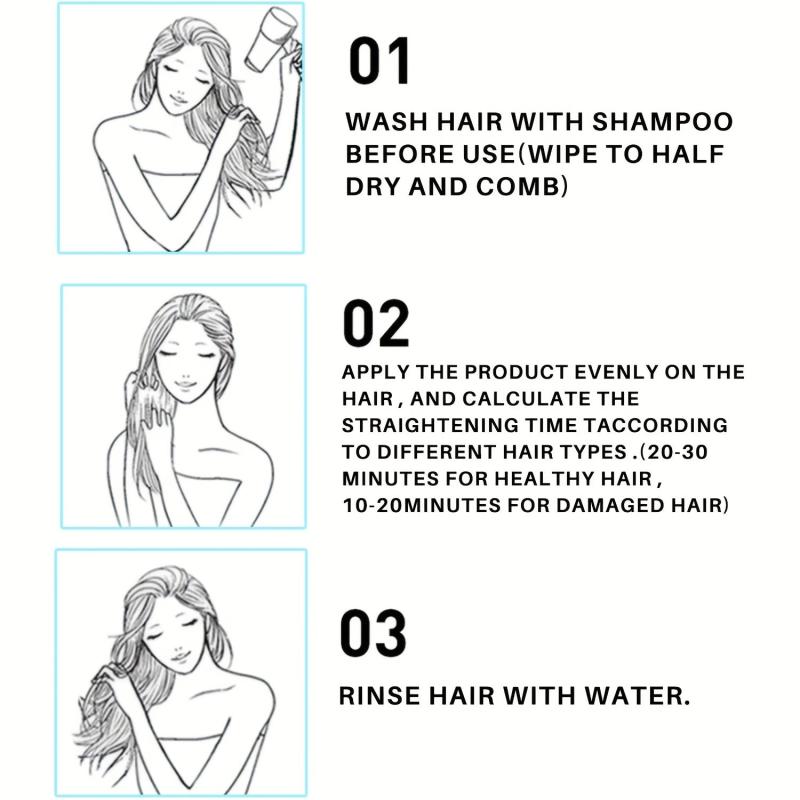 Keratin Hair Straightening Cream Repair Dry Frizz Hair Protein