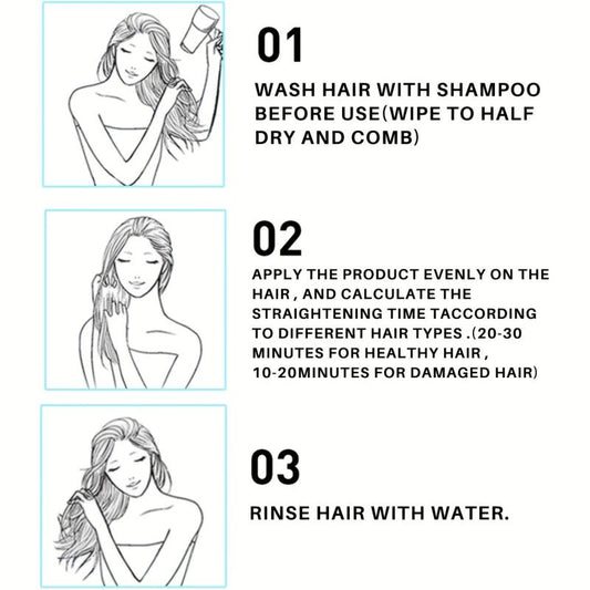 Keratin Hair Straightening Cream Repair Dry Frizz Hair Protein