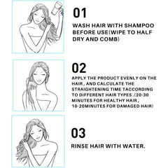 Keratin Hair Straightening Cream Repair Dry Frizz Hair Protein