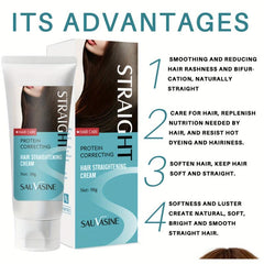 Keratin Hair Straightening Cream Repair Dry Frizz Hair Protein