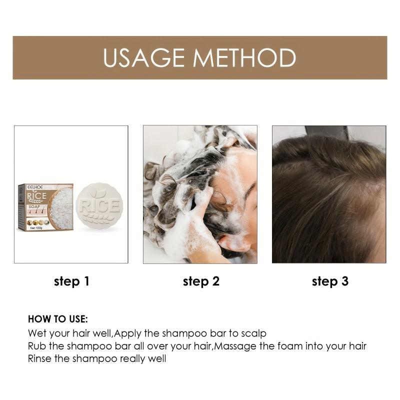 Rice Shampoo Soap Bar Strengthens Hair Revitalizes Hair Healthy Hair