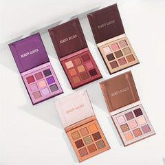 9-Color Waterproof Eyeshadow Palette Rich Matte Shimmer Shades