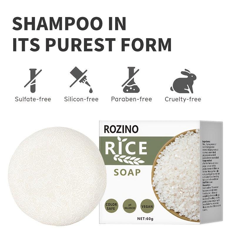 Rice Shampoo Soap Silicone Control Shampoo Cake