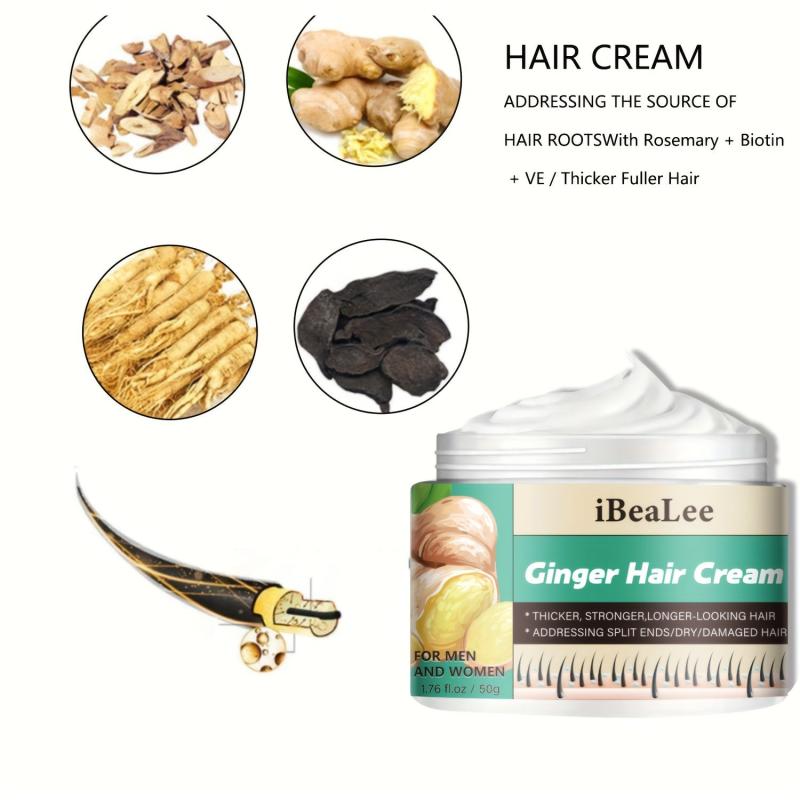 Ginger Hair Care Cream with Biotin & Vitamin for Thicker Hair
