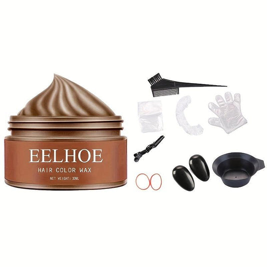 Temporary Hair Dye Wax With 8pcs Hair Dye Tools Washable Hair Coloring Wax