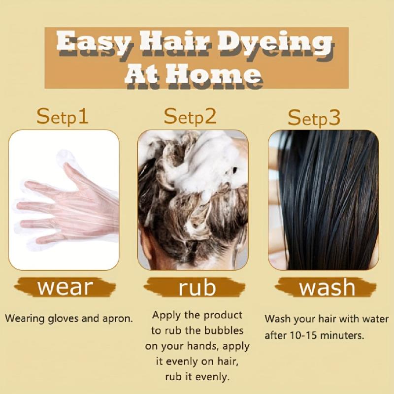 Black Hair Dye Cream & One Wash Shampoo