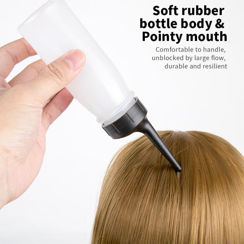 2PCS Clear Plastic Dye Squeeze Applicator Hair Bottle Set