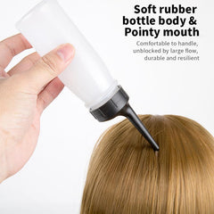 2PCS Clear Plastic Dye Squeeze Applicator Hair Bottle Set