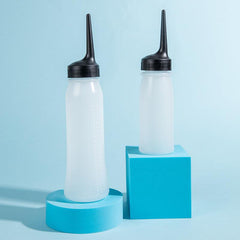 2PCS Clear Plastic Dye Squeeze Applicator Hair Bottle Set