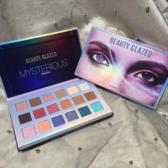 18-Color Eyeshadow Palette Matte Pearly Sequins Finish