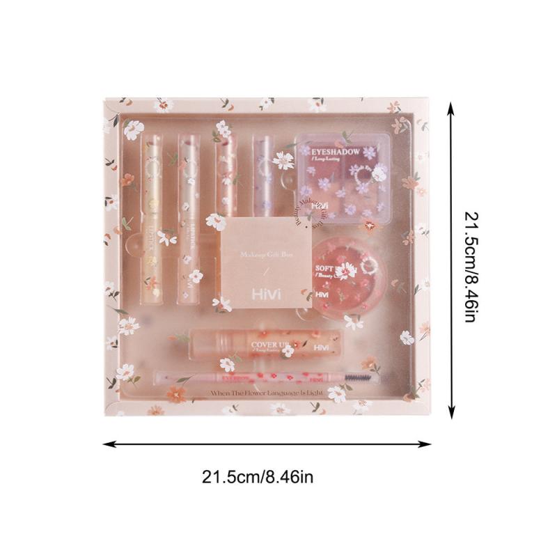 8pcs Makeup Gift Set Eyeshadow Eyebrow Blusher Lipstick Kit
