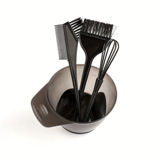 5pcs Hair Dye Tools Kit Bowl Brush Earmuff Set For Salon & Home