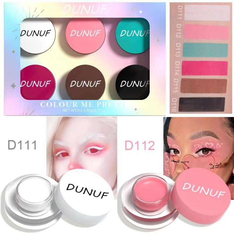 6 Eyeshadow Palette Matte Eyeliner Brow Tint Face Paint Halloween Makeup Kit