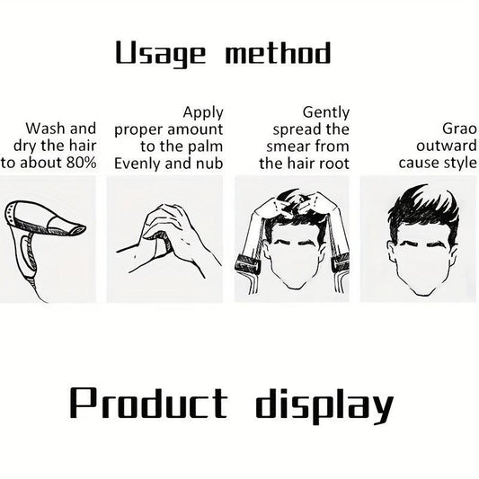 Men's Hair Clay Wax Spray Clear Matte Long Lasting Styling Gel
