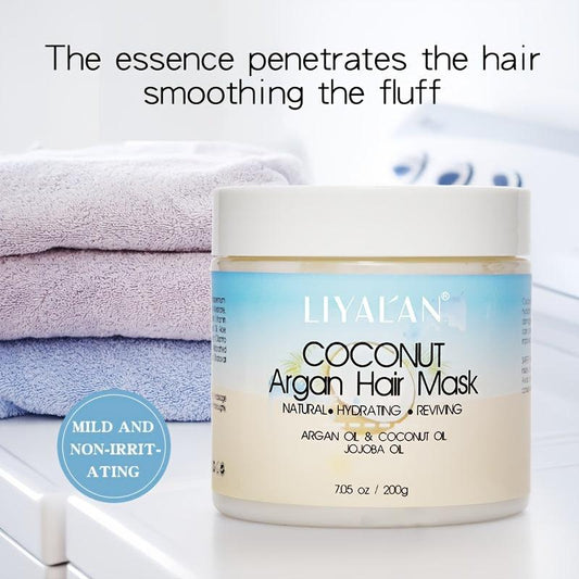LIYALAN Argan Hair Mask Professional Moisturizing Repair 200g