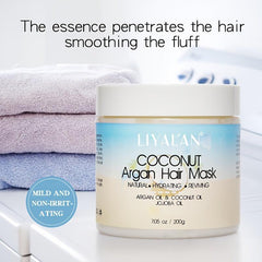 LIYALAN Argan Hair Mask Professional Moisturizing Repair 200g