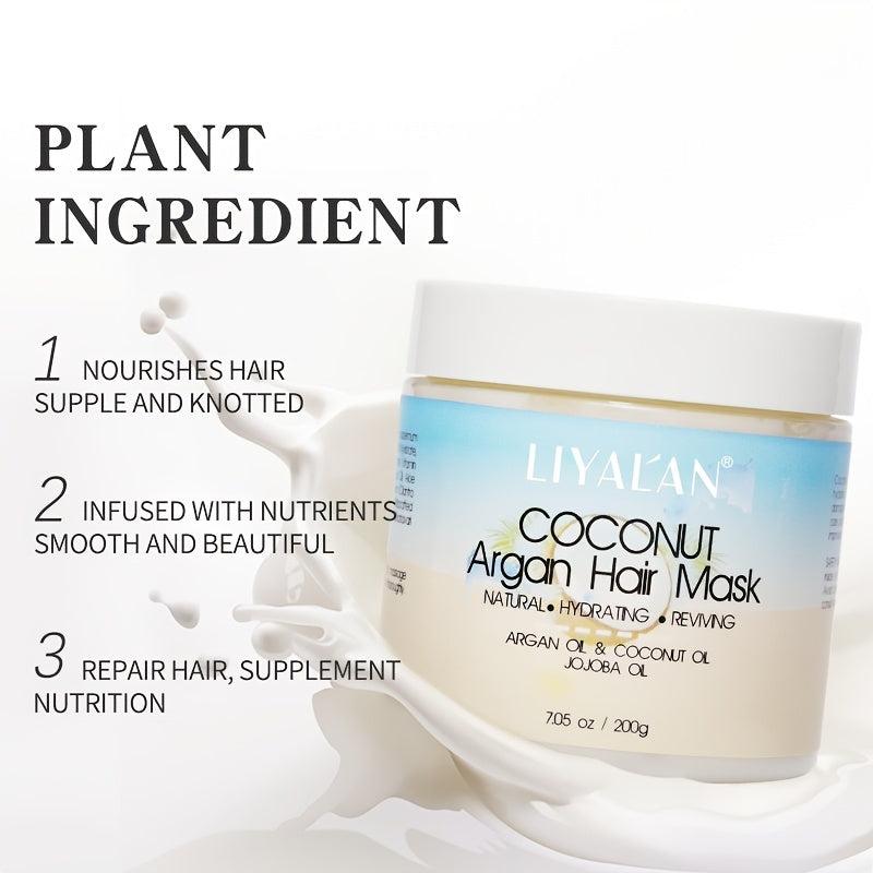LIYALAN Argan Hair Mask Professional Moisturizing Repair 200g