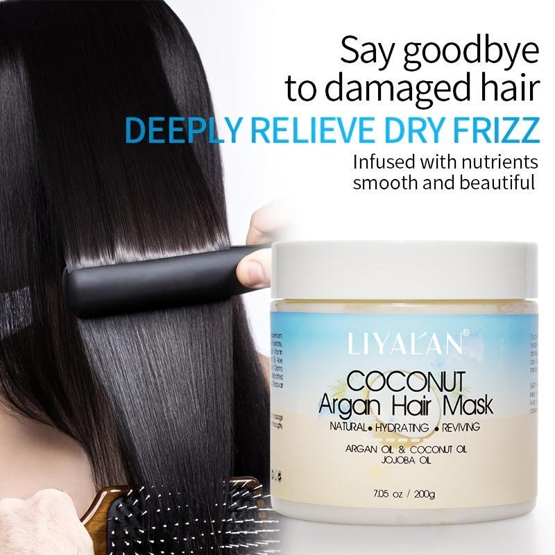 LIYALAN Argan Hair Mask Professional Moisturizing Repair 200g