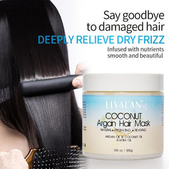 LIYALAN Argan Hair Mask Professional Moisturizing Repair 200g
