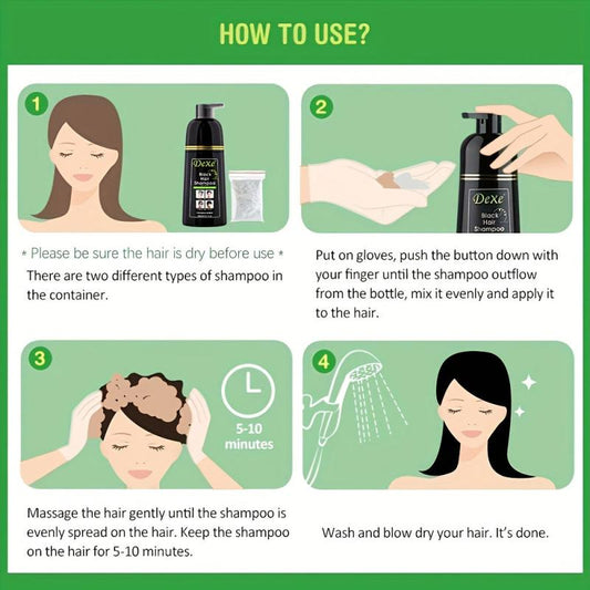400ml Instant Hair Shampoo Natural Temporary Hair Dye For Men Women