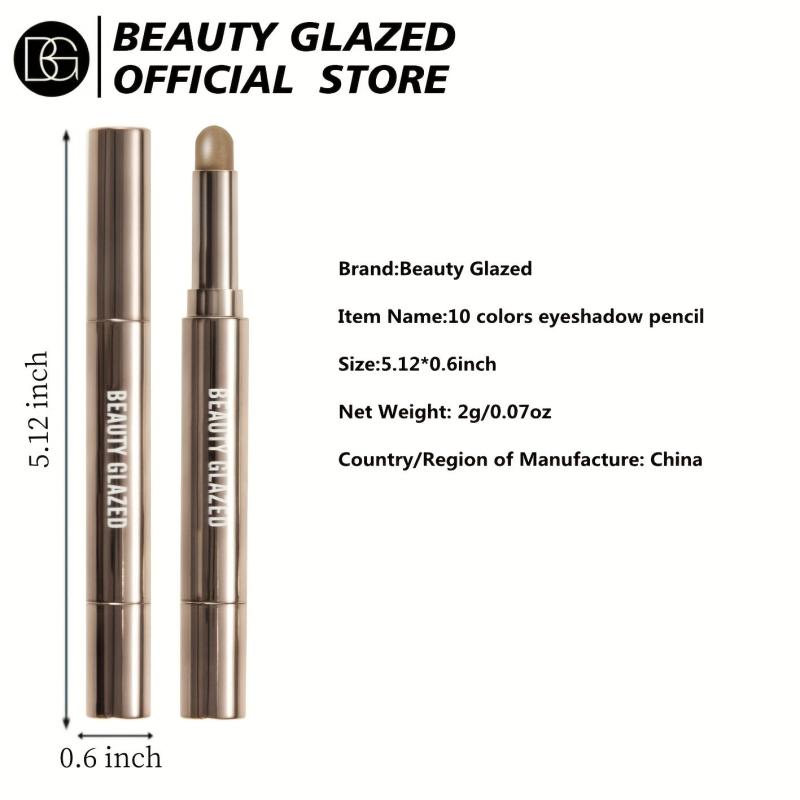 10 Colors Waterproof Diamond Eyeshadow Stick Matte Pink Silkworm Champagne