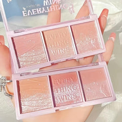 Pearlescent Blush Eye Shadow Highlighter Shimmer Nude Makeup