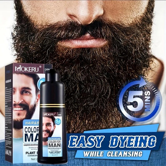 Hair Beard Dye Cream Shampoo for Men