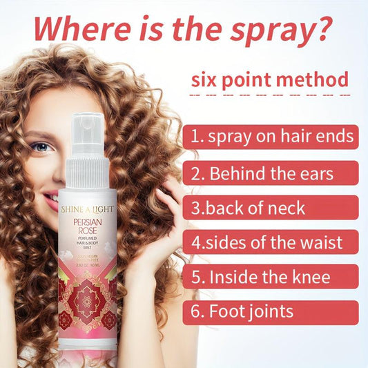 Persian Rose Hair Mist Spray - Rose Fragrance - Vegan & Cruelty-Free