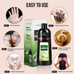500ml Hair Dye Shampoo 3 In 1 For Gray Hair Coverage Instant Hair Shampoo