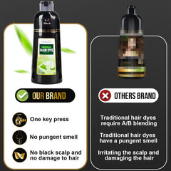 500ml Hair Dye Shampoo 3 In 1 For Gray Hair Coverage Instant Hair Shampoo