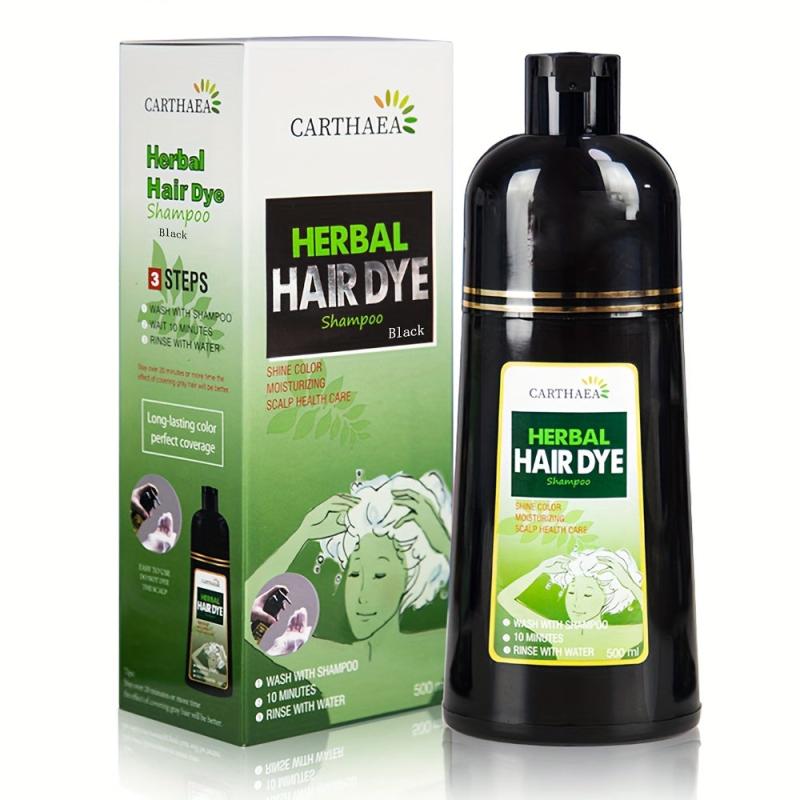 500ml Hair Dye Shampoo 3 In 1 For Gray Hair Coverage Instant Hair Shampoo