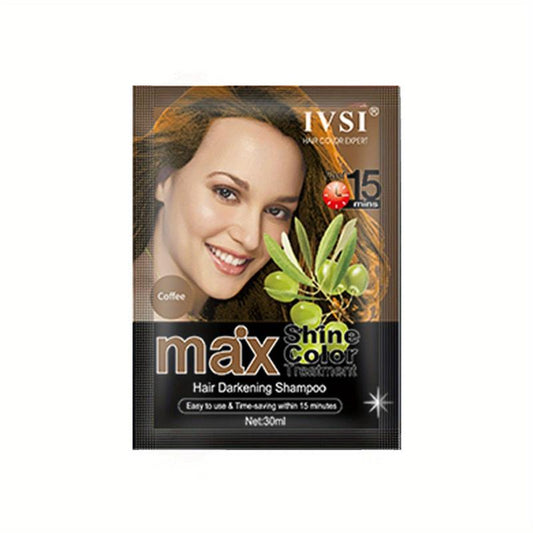 10pcs Herbal Hair Shampoo 3 in 1 Hair Dye for Gray Coverage Natural Hair