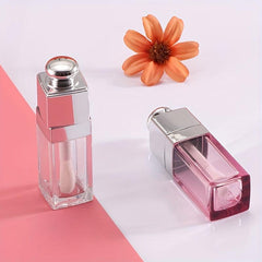 Square Lip Glaze Empty Tube Large Brush Head Long Lasting Waterproof