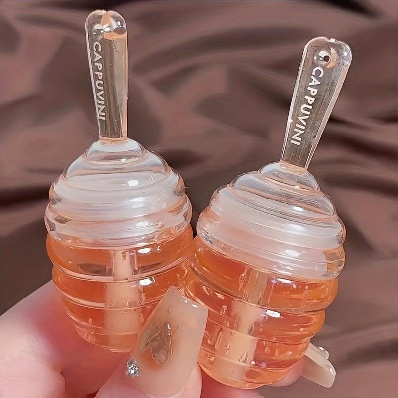 Honey Jar Lip Honey Lip Care Lipstick Peach Flavor Long Lasting Moisturizing