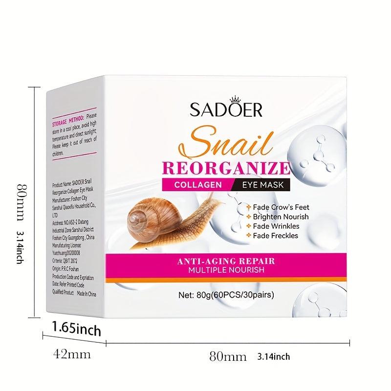 60pcs Collagen Eye Mask Under Eye Patches For Dark Circles Puffiness Hydrating