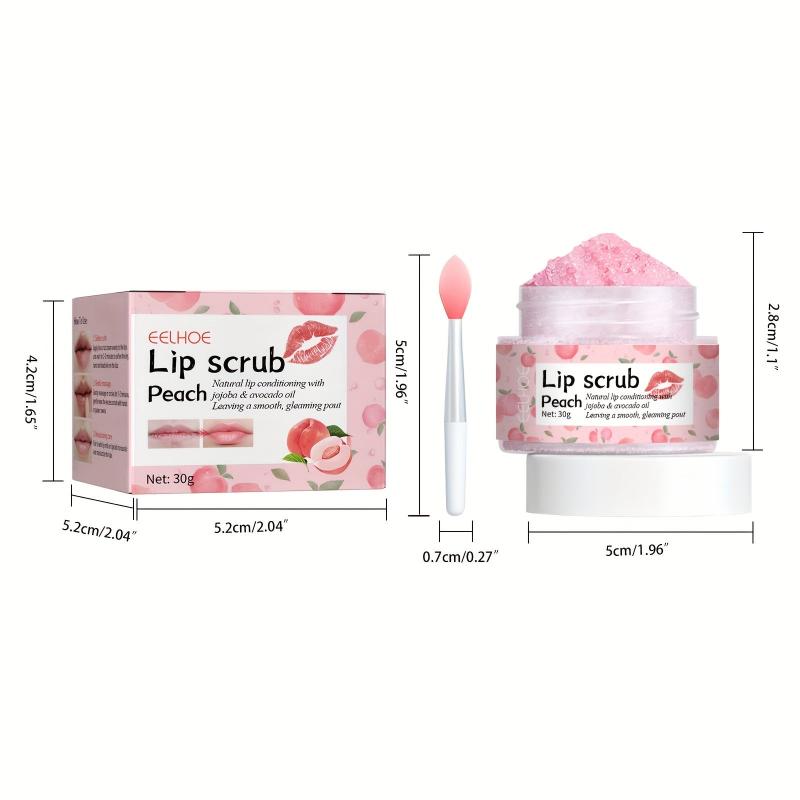 Peach Lip Scrub Exfoliator & Moisturizer -  Reduce Dead Skin - Tender Lips Care
