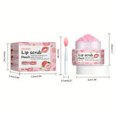 Peach Lip Scrub Exfoliator & Moisturizer -  Reduce Dead Skin - Tender Lips Care