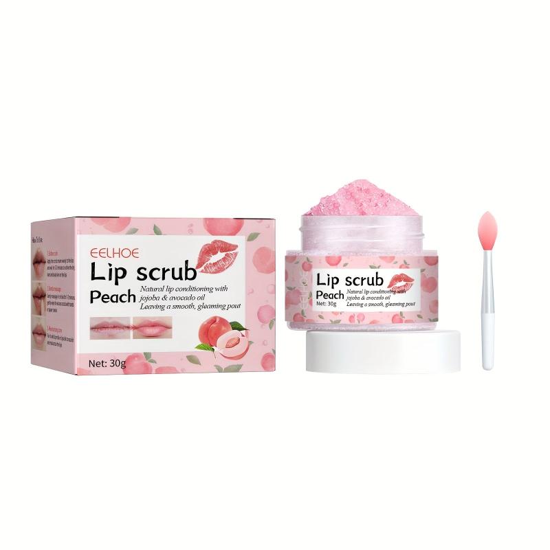 Peach Lip Scrub Exfoliator & Moisturizer -  Reduce Dead Skin - Tender Lips Care