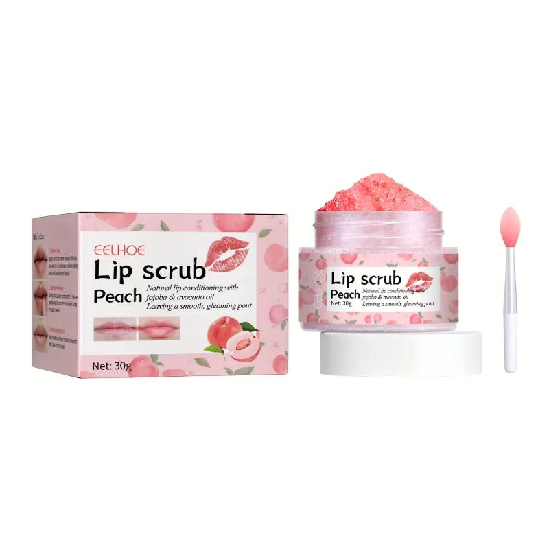 Peach Lip Scrub Exfoliator & Moisturizer -  Reduce Dead Skin - Tender Lips Care