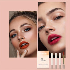 4Pcs Soft Velvet Liquid Lipstick Set Long Lasting Moisturising Lip Stain