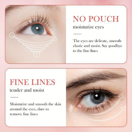 60pcs Rose Hyaluronic Acid Eye Mask for Dark Circles and Puffiness
