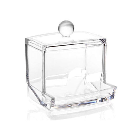 Acrylic Q Tip Swab Box Case - Makeup & Cosmetics Organizer