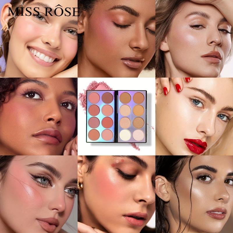16 Colors Matte Eyeshadow Palette Blush Contouring Face Brightening