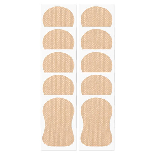 10pcs Armpit Sweat Absorbing Sticker Elastic Cotton Cloth Covering Sticker