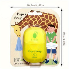 50 Pcs Disposable Travel Scented Bath Slice Soap Paper Sheets